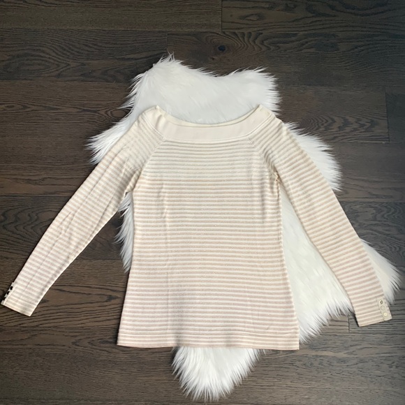 WHBM Wide Collar Ombré Sparkle & Shimmer Sweater - Picture 4 of 9